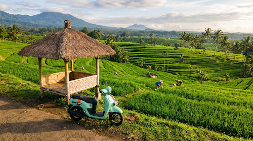 Riding to Jatiluwih UNESCO Rice Terraces: Road Conditions & Entry Fees