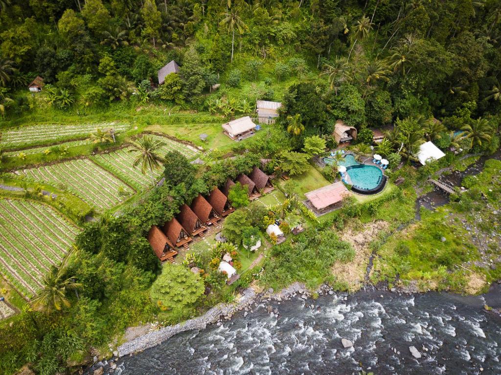 Natya River Sidemen in Wangsean Village - Scenic riverfront swimming pool and luxury eco resort in East Bali