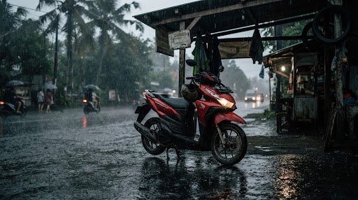 Riding a Scooter in Bali Rainy Season: Waterproof Gear & Wet Road Safety