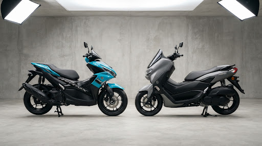 Yamaha Aerox 155 vs Yamaha NMAX 155: Sport Performance vs Touring Comfort